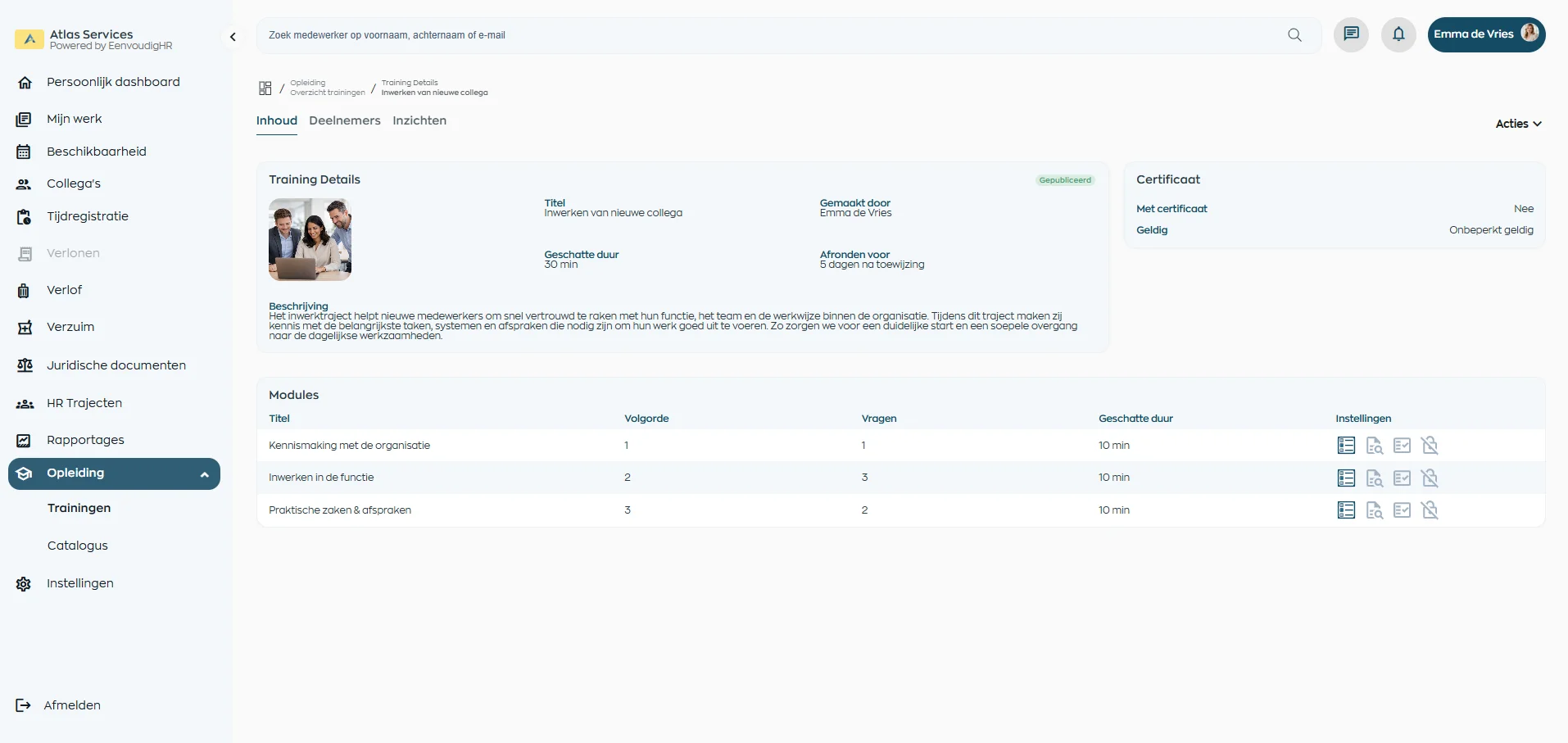 Overview of certificates and progress