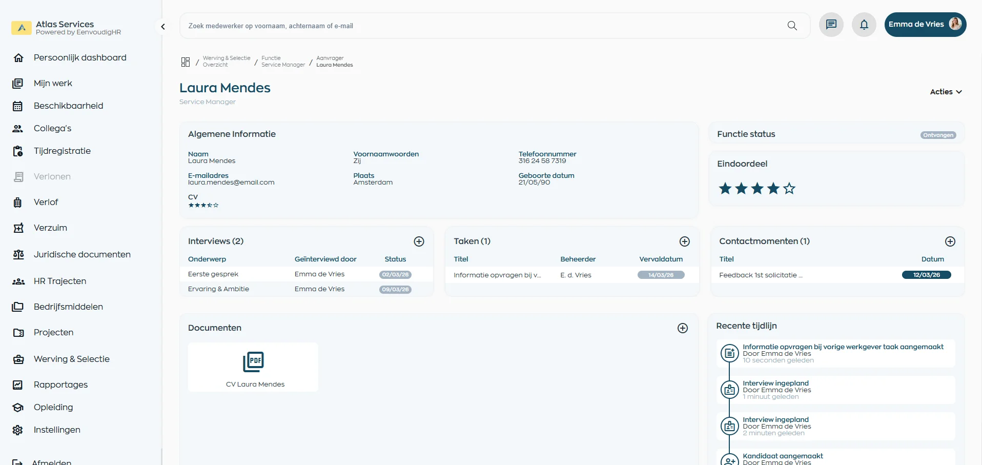 Assessing candidates within the recruitment process
